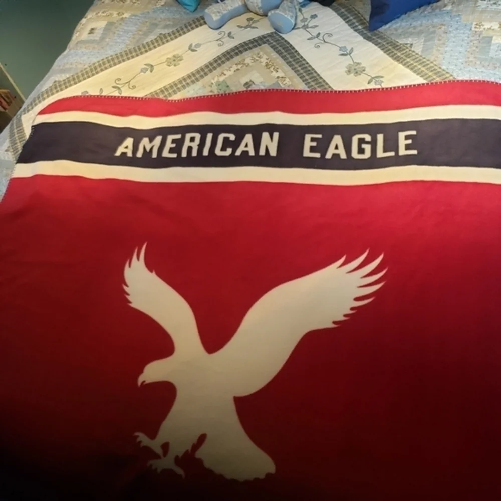 American Eagle Cozy Fleece Blanket Patriotic 52
